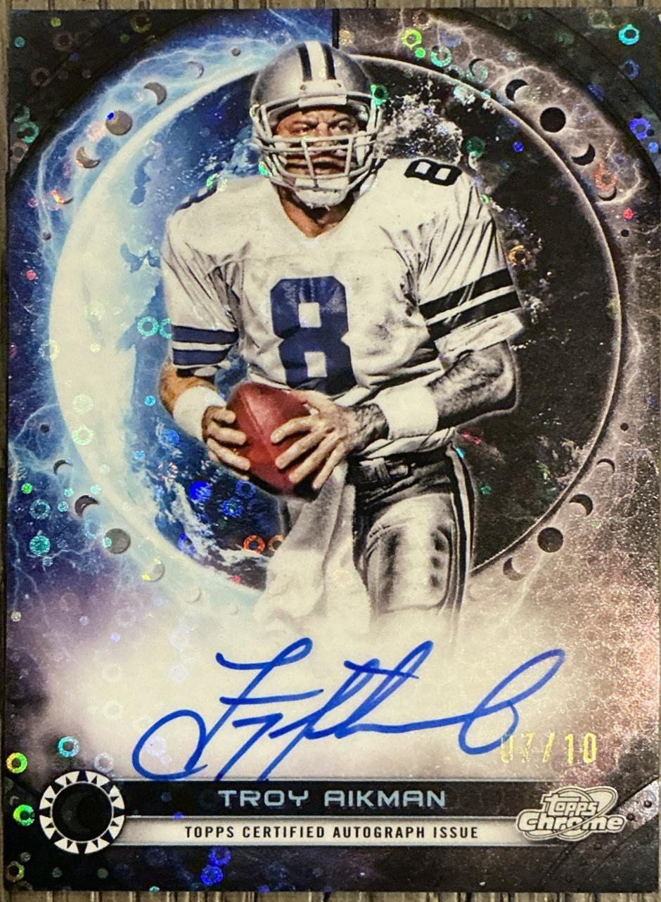 Troy Aikman #EQA-TA Football Cards 2024 Topps Cosmic Chrome Equinox Autograph