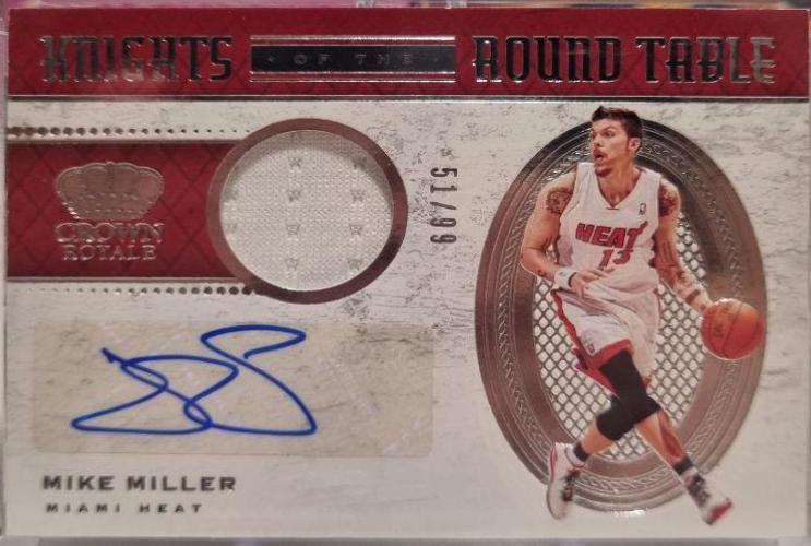 Mike Miller #KR-MML Basketball Cards 2020 Panini Crown Royale Knights of the Round Table Jersey Auto