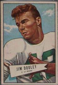 Jim Dooley #31 Football Cards 1952 Bowman Large