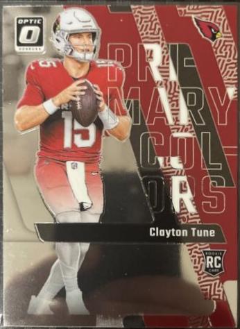 Clayton Tune #6 Football Cards 2023 Panini Donruss Optic Primary Colors