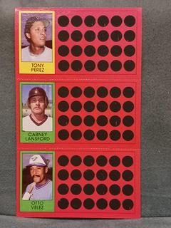 Tony Perez, Carney Lansford, Otto Velez #8, 25, 44