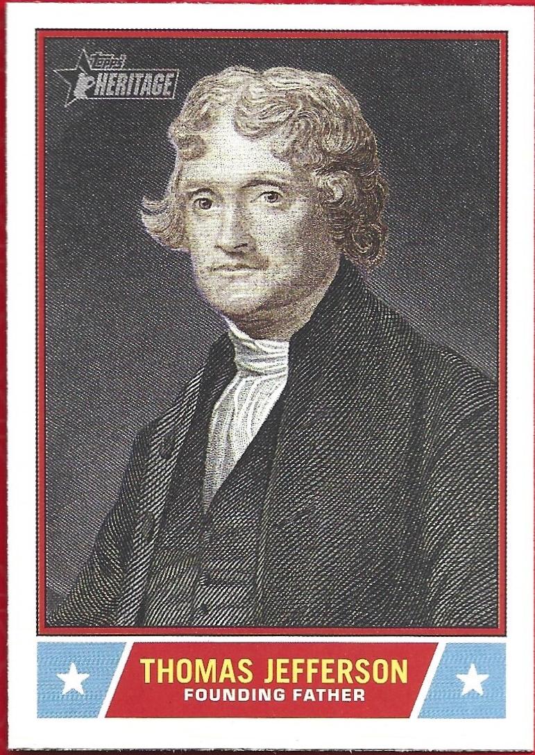 Thomas Jefferson #NS-3 Baseball Cards 2025 Topps Heritage Notable American