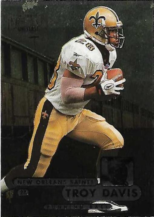 Troy Davis #23 Football Cards 1998 Metal Universe