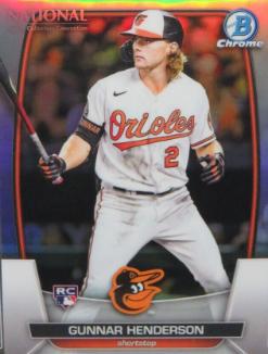 Gunnar Henderson #MLB-7 Baseball Cards 2023 Bowman Chrome NSCC Wrapper Redemption