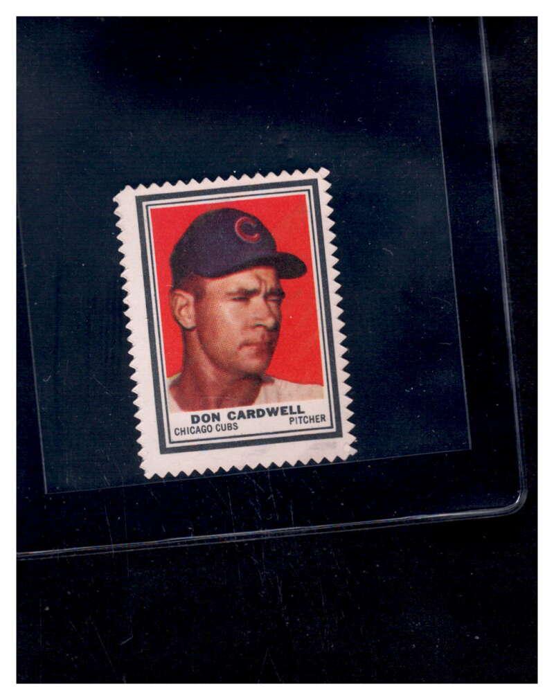 Don Cardwell Baseball Cards 1962 Topps Stamps