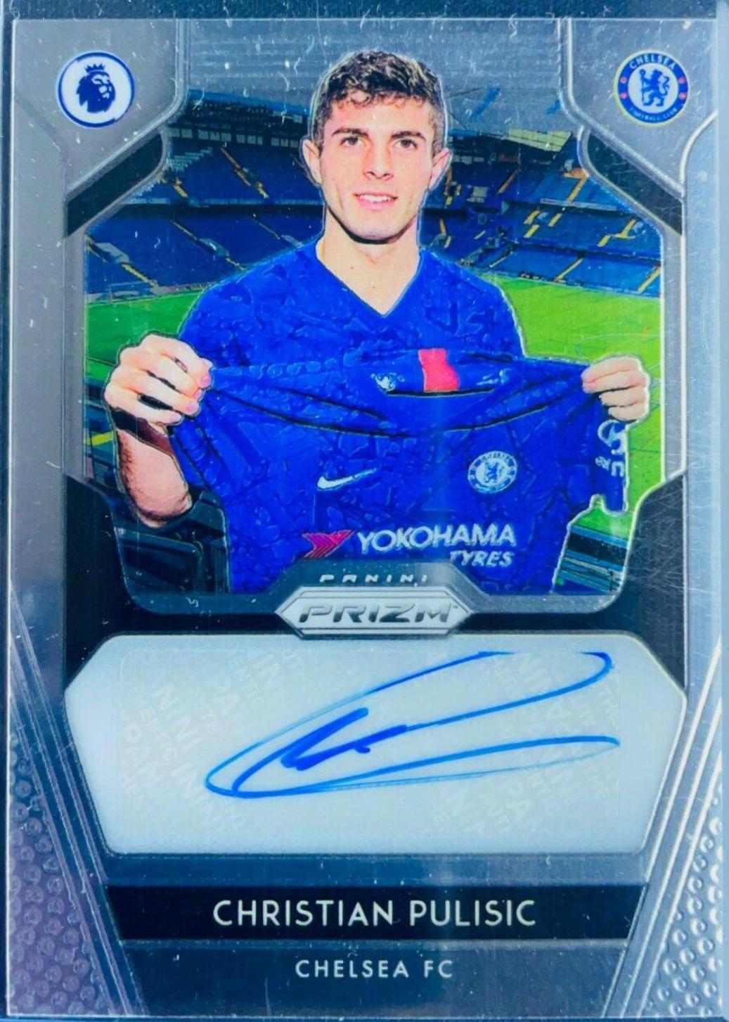 Christian Pulisic #S-CP Soccer Cards 2019 Panini Prizm Premier League Signatures