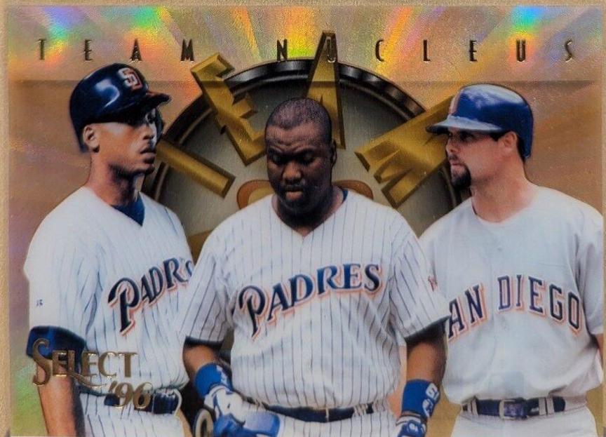 Tony Gwynn, Ken Caminiti, Marc Newfield #22 Baseball Cards 1996 Select Team Nucleus