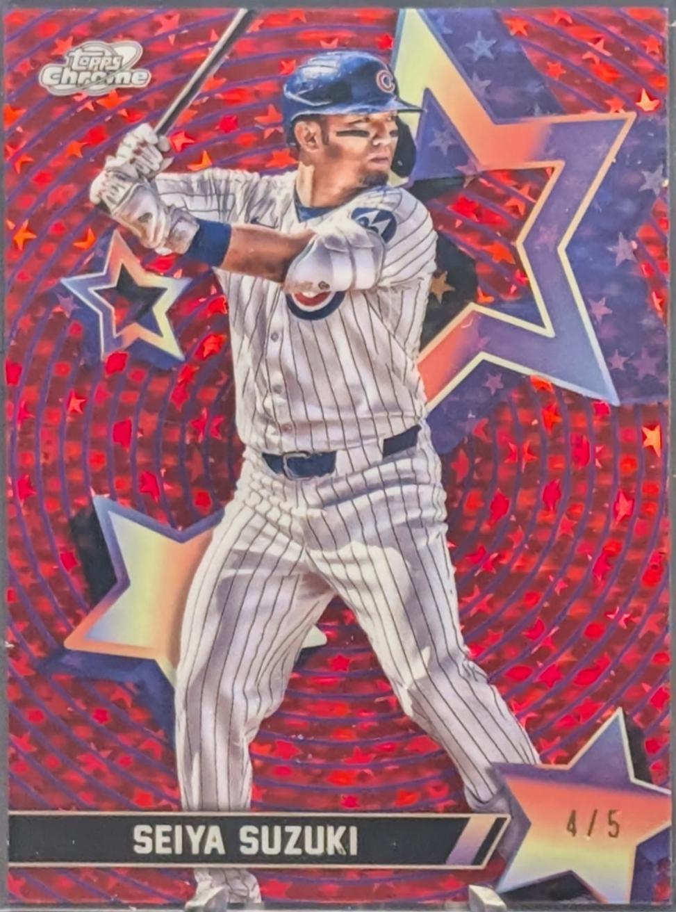 2025 Topps Chrome 鈴木誠也 SEIYA SUZUKI red wave refractor card /5
