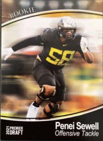 Penei Sewell #3 Football Cards 2021 Sage Premier Draft