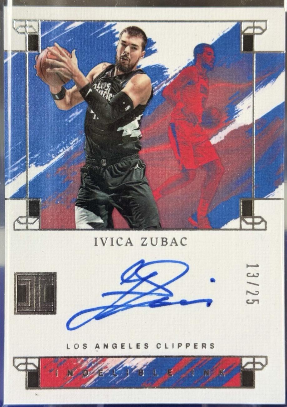 Ivica Zubac #IDI-ZUB 2023 Panini Impeccable Indelible Ink Basketball