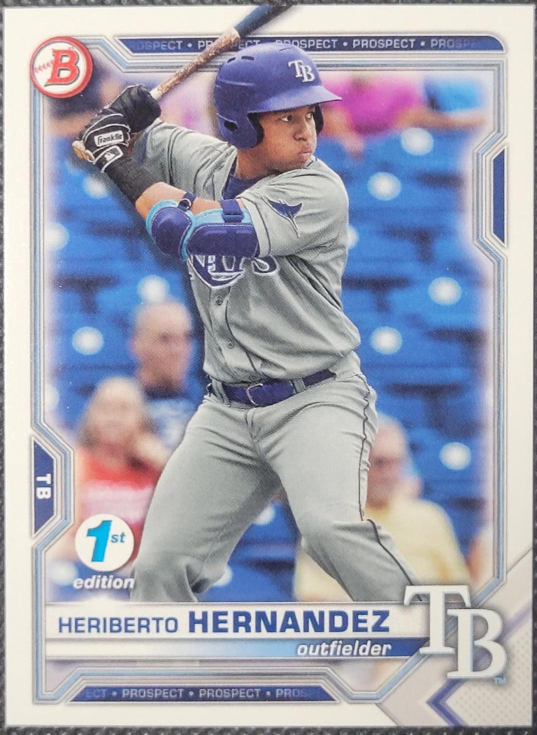 Heriberto Hernandez #BD-100 Baseball Cards 2021 Bowman Draft 1st Edition