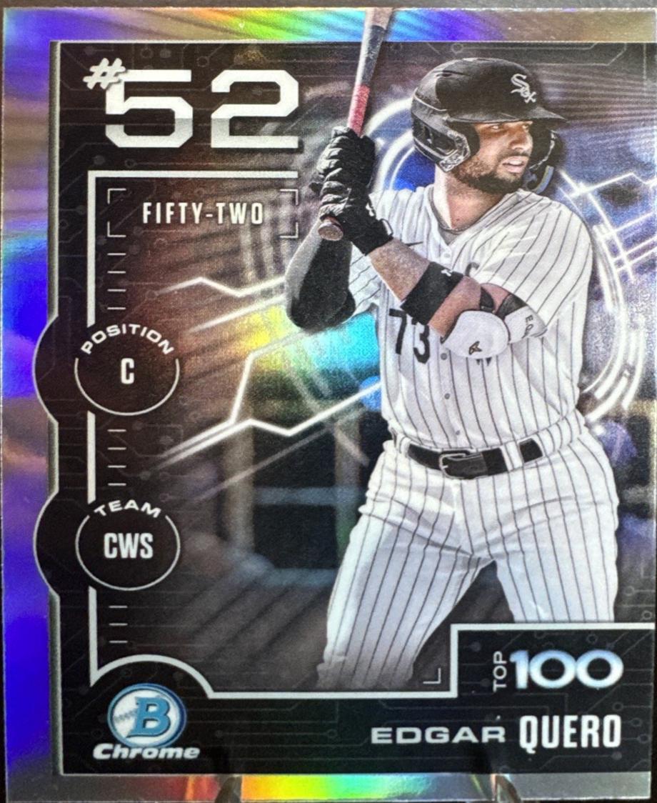 Edgar Quero #BTP-52 Baseball Cards 2025 Bowman Scouts Top 100