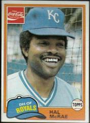 Hal McRae #5 Baseball Cards 1981 Coca Cola Prices