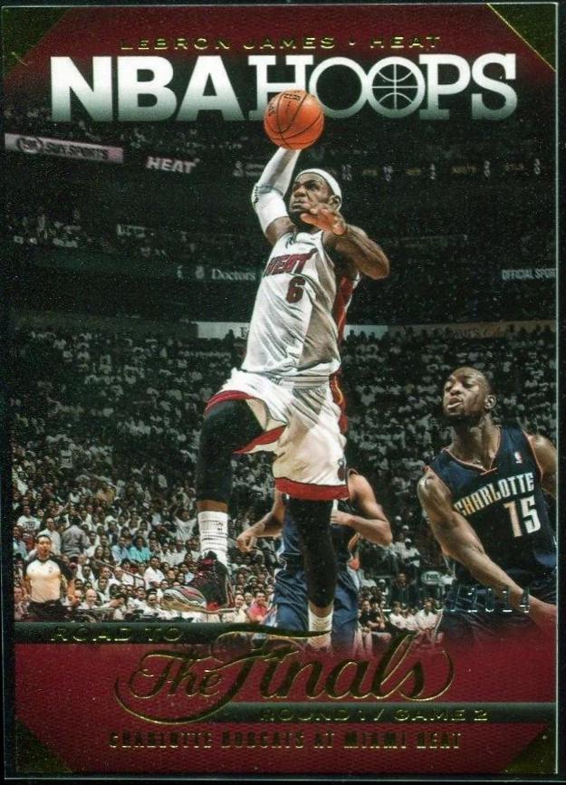 #16 LeBron James Card #16 Basketball Cards 2014 Panini Hoops Road to the Finals 1st Round
