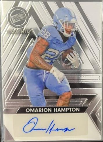 Omarion Hampton #BA-OH1 2024 Press Pass Premium Autograph Football