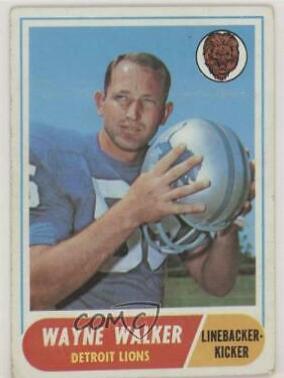 Wayne Walker #26 Football Cards 1968 Topps