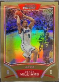 Deron Williams Blue Refractor #80 2008 Bowman Chrome Basketball