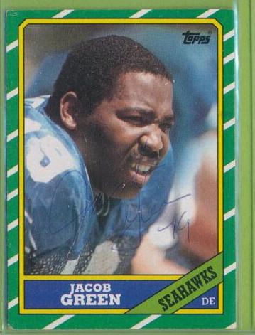 Jacob Green #206 Football Cards 1986 Topps
