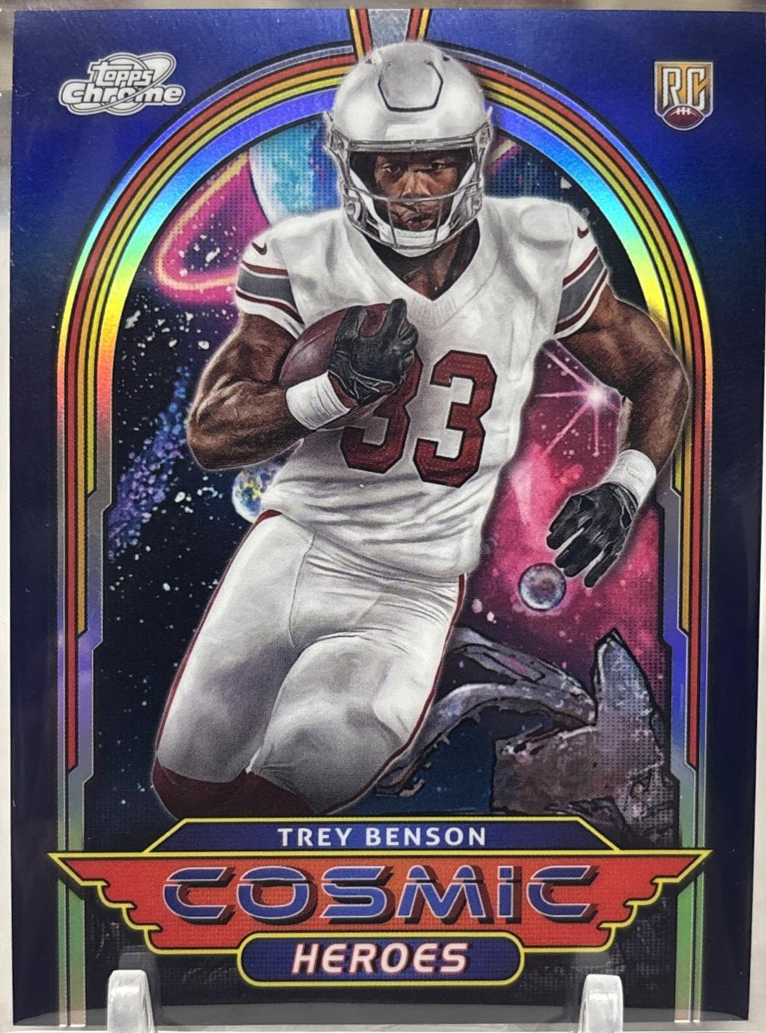 Trey Benson #CH-16 Football Cards 2024 Topps Cosmic Chrome Heroes
