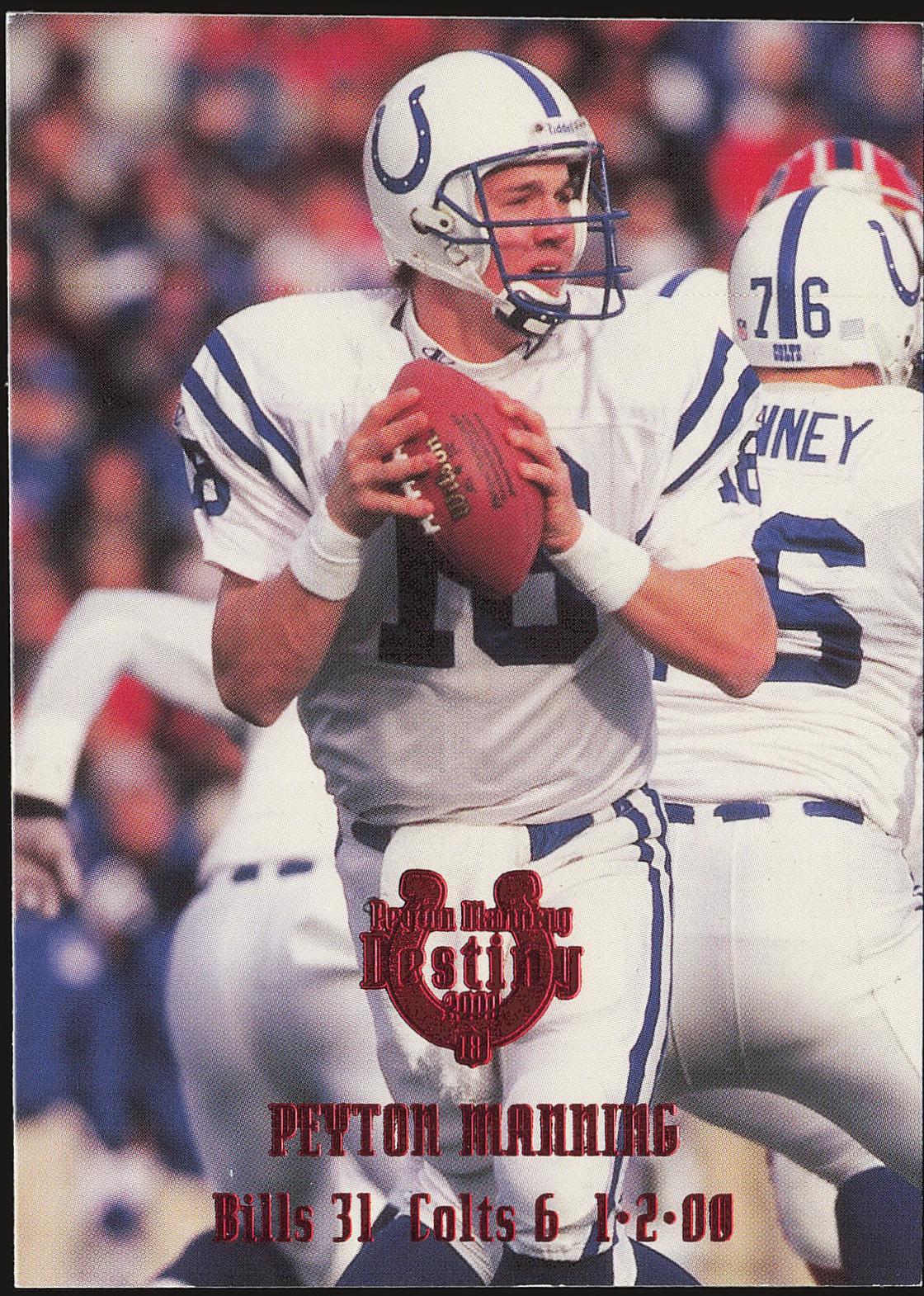 Peyton Manning #PM32 Football Cards 2000 Collector's Edge Peyton Manning Destiny