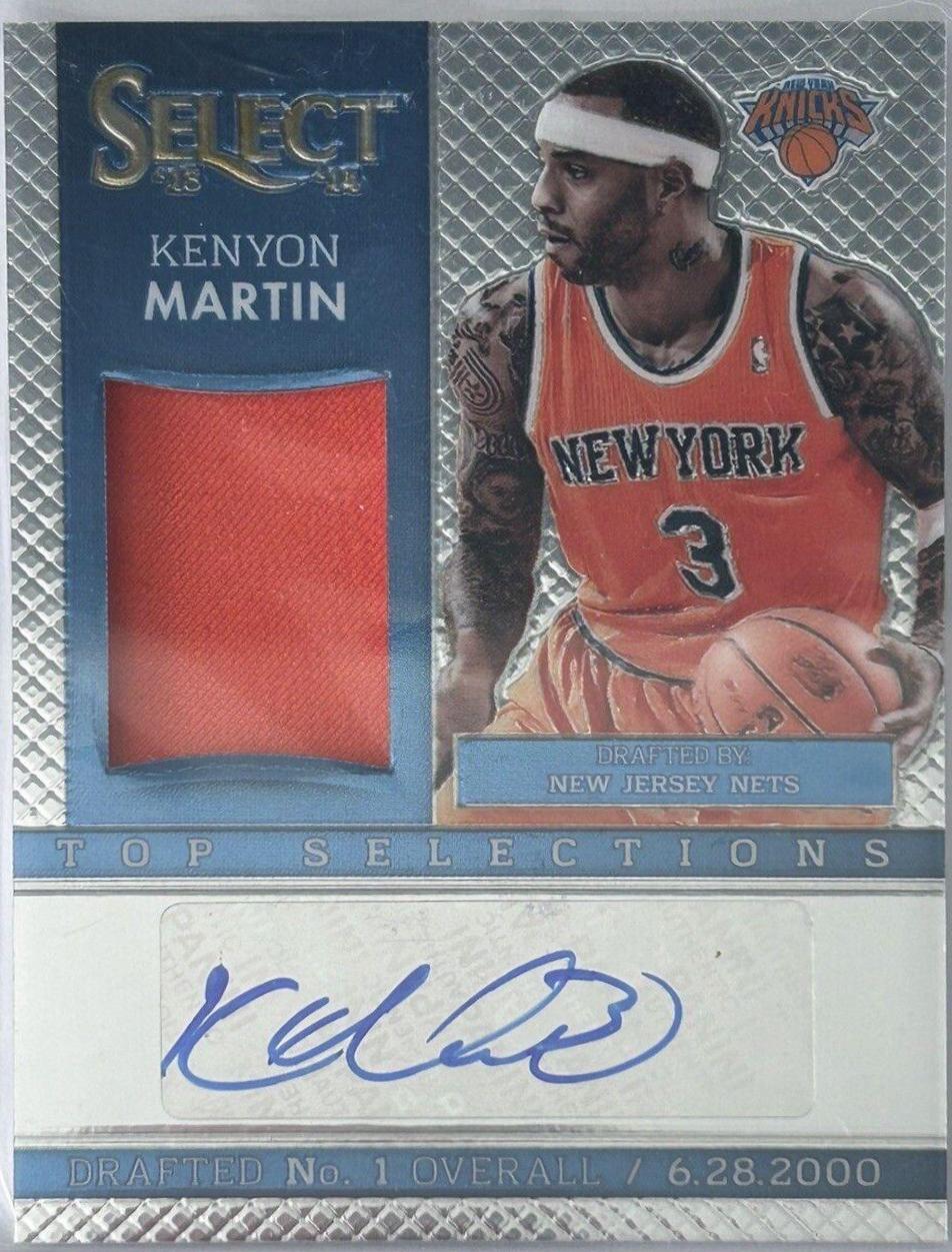 Kenyon Martin #24 Basketball Cards 2013 Panini Select Top Selections Jerseys Autographs