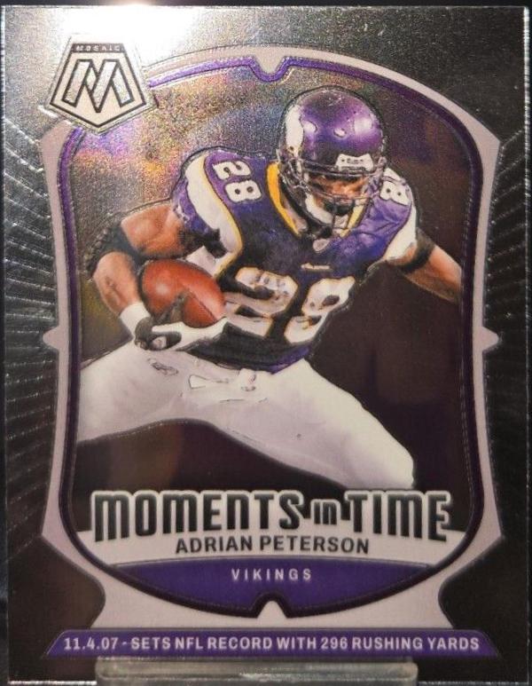 Adrian Peterson #3 Football Cards 2024 Panini Mosaic Moments in Time