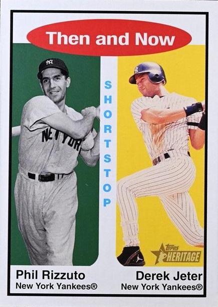 Derek Jeter / Phil Rizzuto #TH4 Baseball Cards 2001 Topps Heritage Then & Now