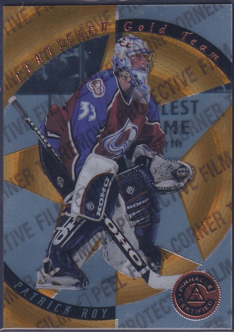 Patrick Roy #2 1997 Pinnacle Certified Gold Team Hockey