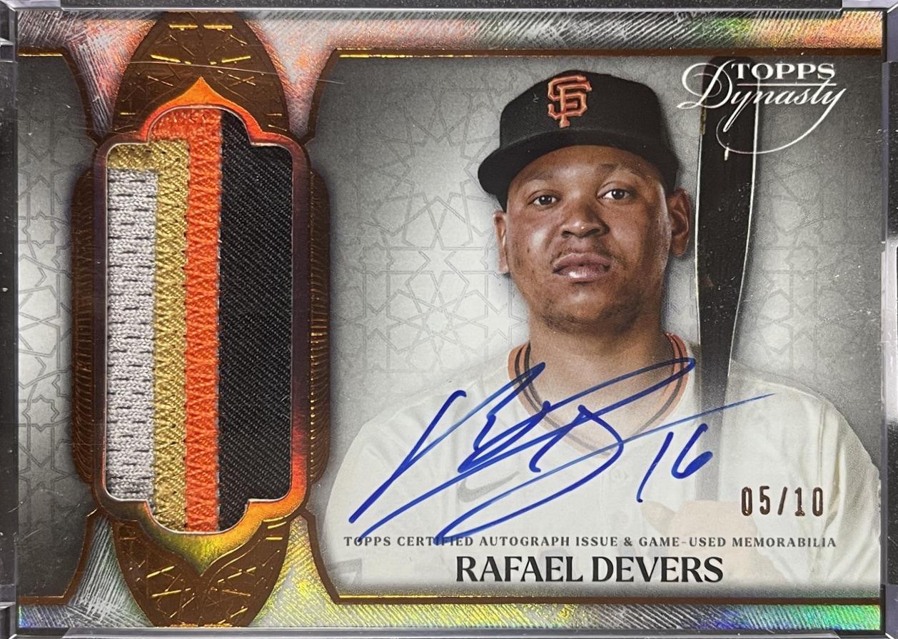 Rafael Devers #DAP-RD6 2025 Topps Dynasty Autograph Patch Baseball