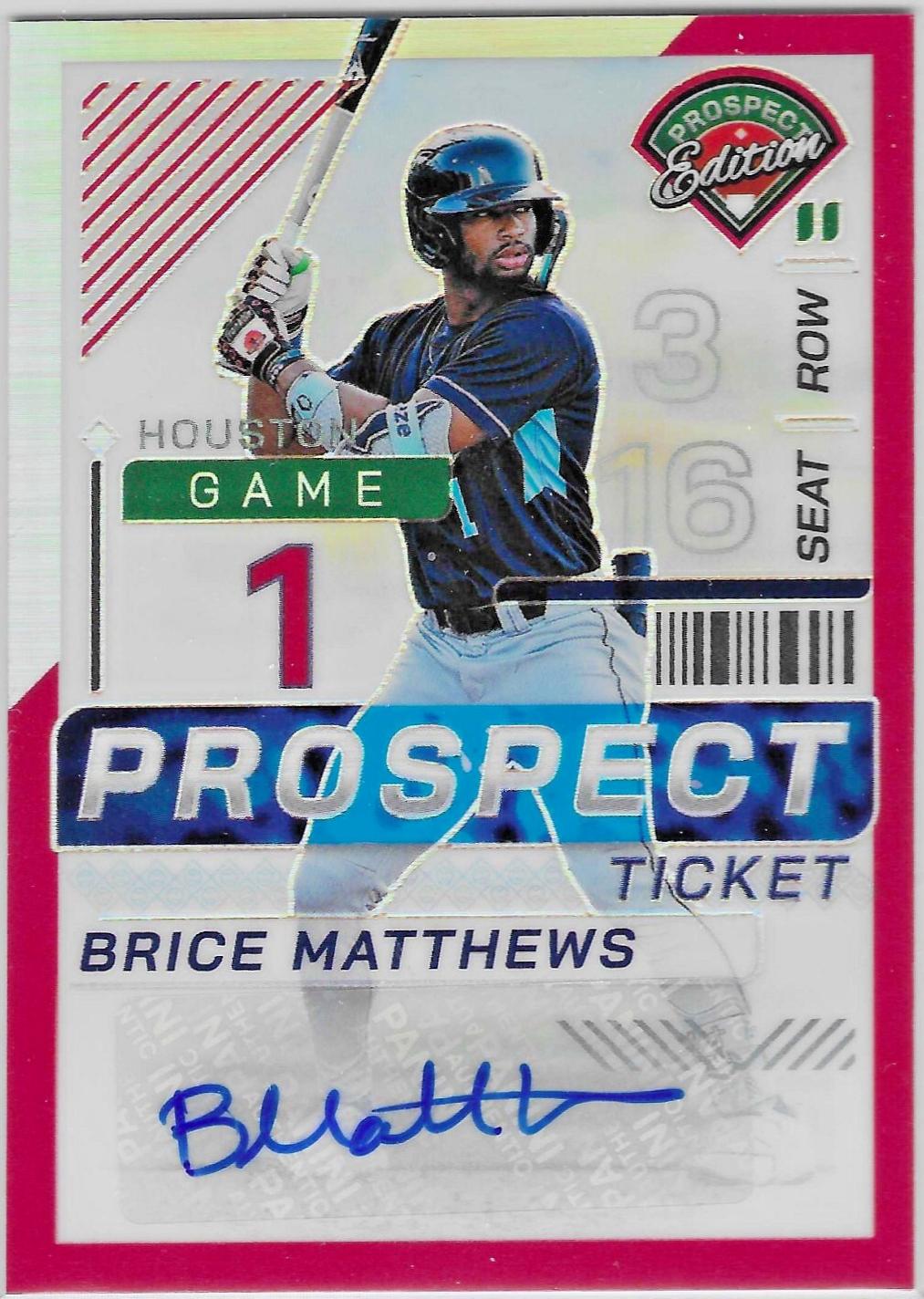 Brice Matthews [Red Holo Ticket Signature] #112