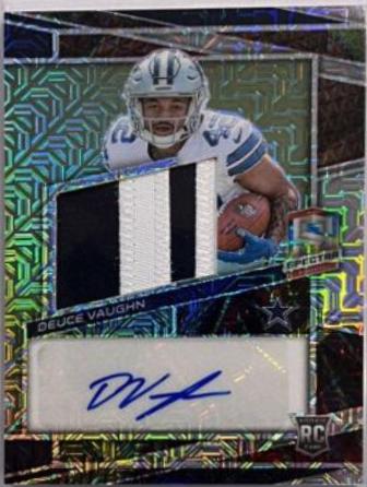 Deuce Vaughn #34 Football Cards 2023 Panini Spectra Rookie Autograph