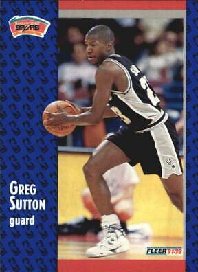 Greg Sutton #356 Basketball Cards 1991 Fleer