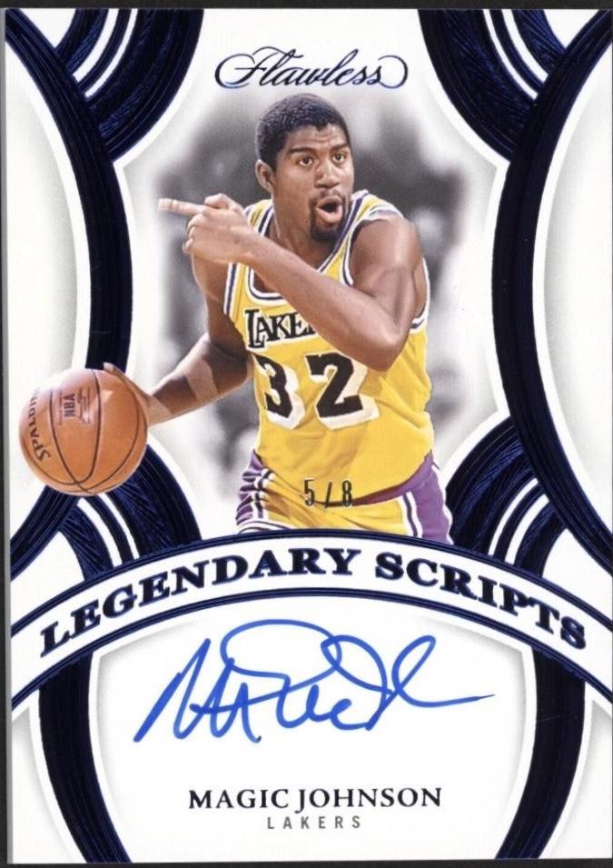 Magic Johnson [Blue] #50 Prices | 2024 Panini Flawless Legendary ...