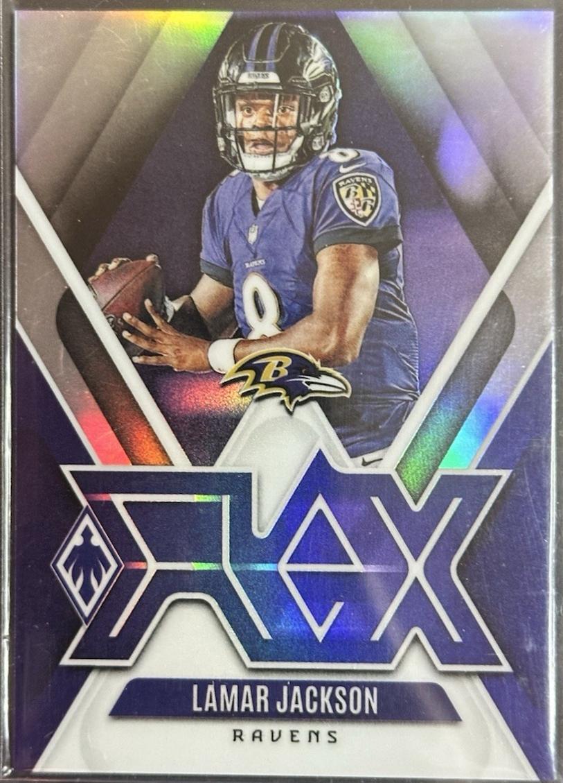 Lamar Jackson #F-LJN Football Cards 2024 Panini Phoenix Flex