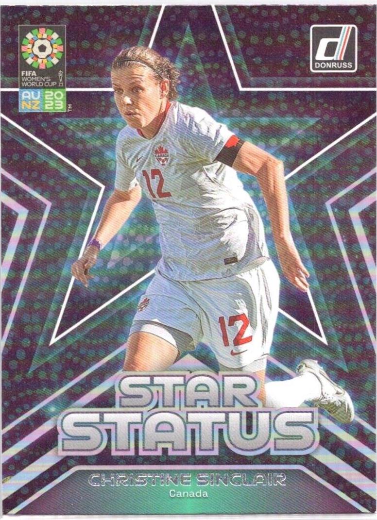 Christine Sinclair #2 Soccer Cards 2023 Donruss FIFA Women's World Cup Star Status