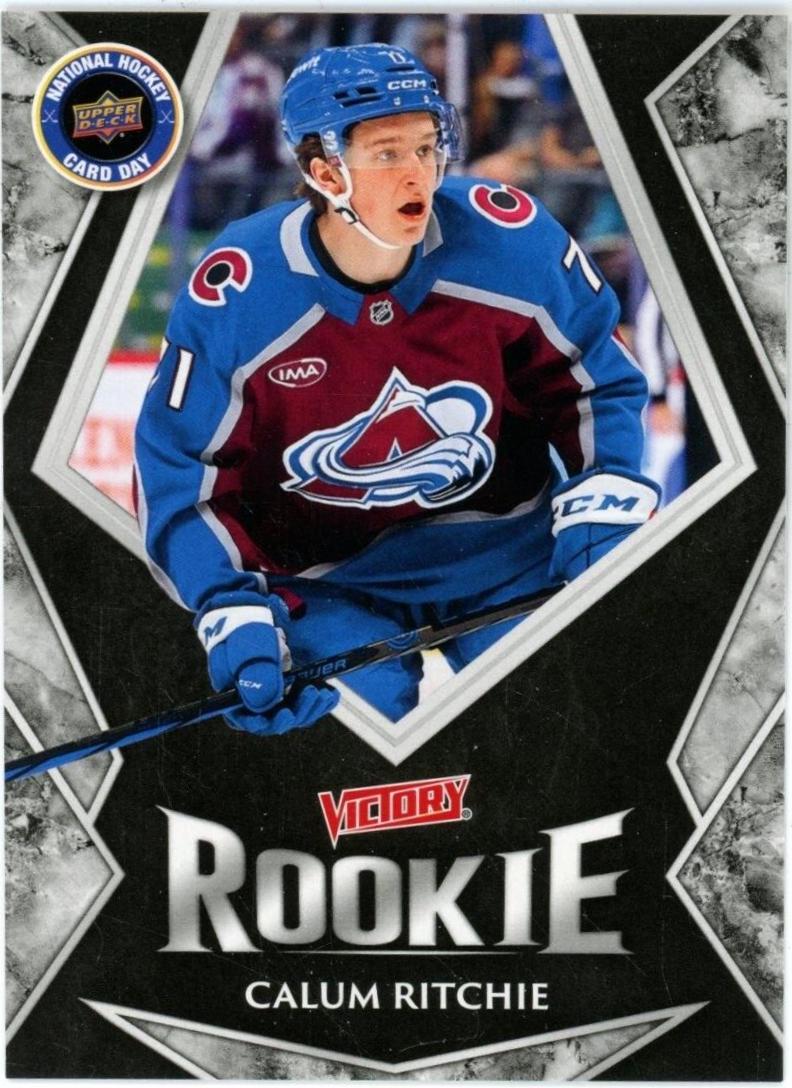 Calum Ritchie #V-18 Hockey Cards 2025 Upper Deck National Hockey Card Day Victory Black Rookie