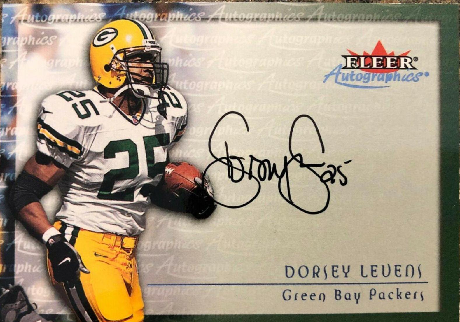 Dorsey Levens Football Cards 2000 Fleer Autographics