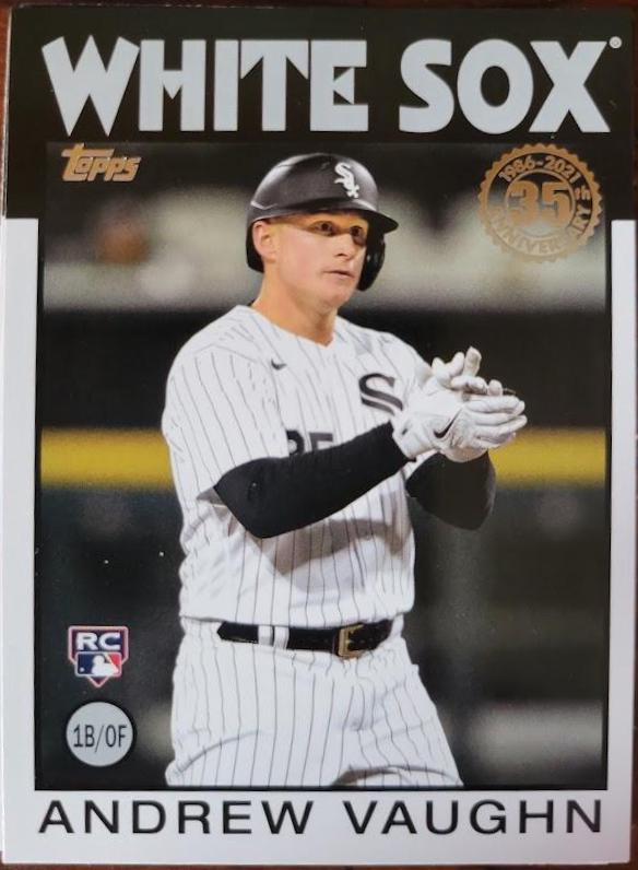 Andrew Vaughn #86B-7 Baseball Cards 2021 Topps Update 1986 35th Anniversary