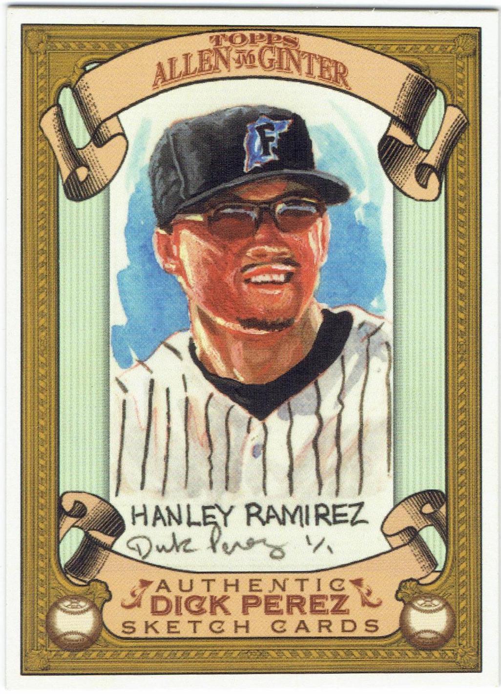 Hanley Ramirez #11 Baseball Cards 2007 Topps Allen & Ginter Perez Sketch Card