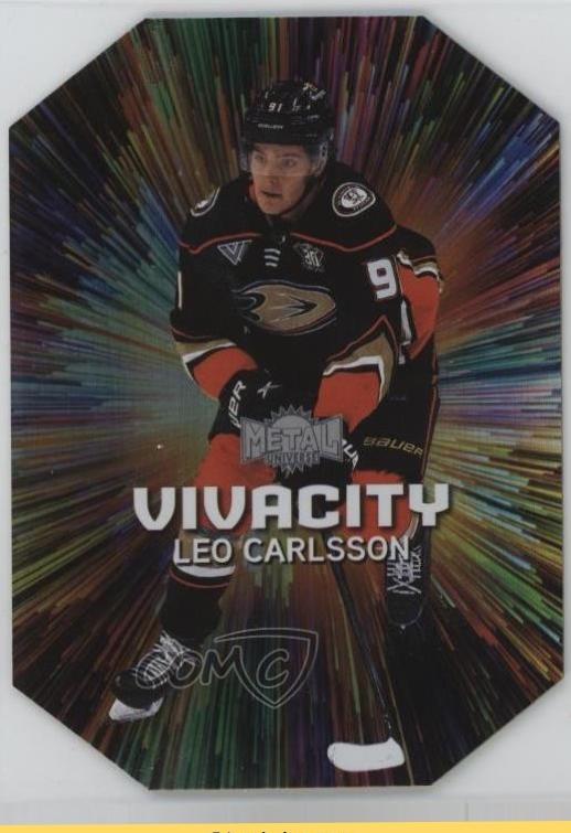 Leo Carlsson #2 Hockey Cards 2023 SkyBox Metal Universe Vivacity