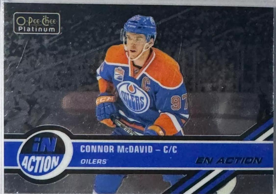 Connor McDavid #IA-9 Hockey Cards 2017 O Pee Chee Platinum In Action