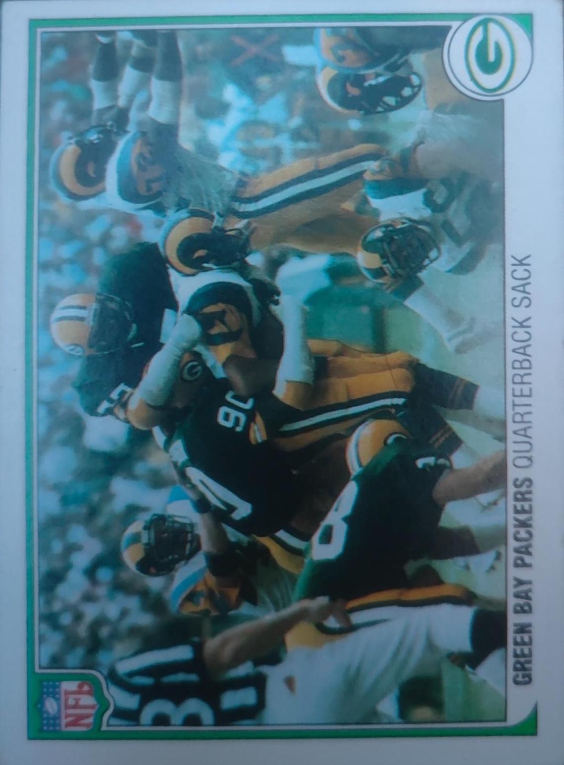 Green Bay Packers #20 Football Cards 1983 Fleer Team Action