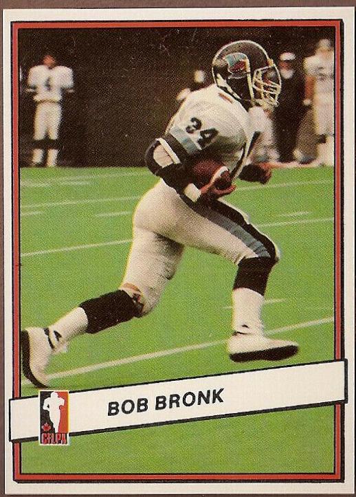 Bob Bronk #31 Football Cards 1985 Jogo CFL