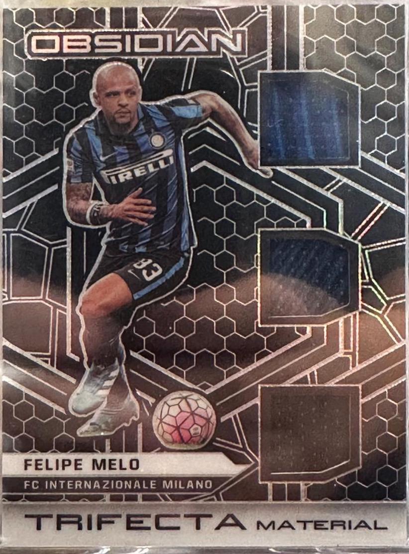 Felipe Melo #TM-FM Soccer Cards 2021 Panini Obsidian Trifecta Material