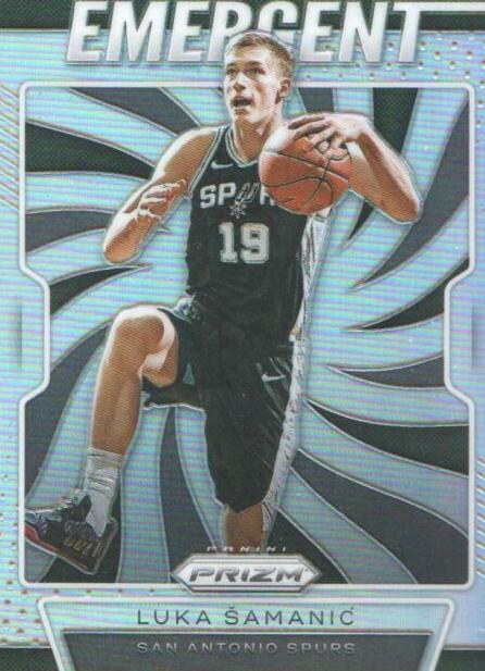 Luka Samanic Silver Prizm #8 Basketball Cards 2019 Panini Prizm Emergent