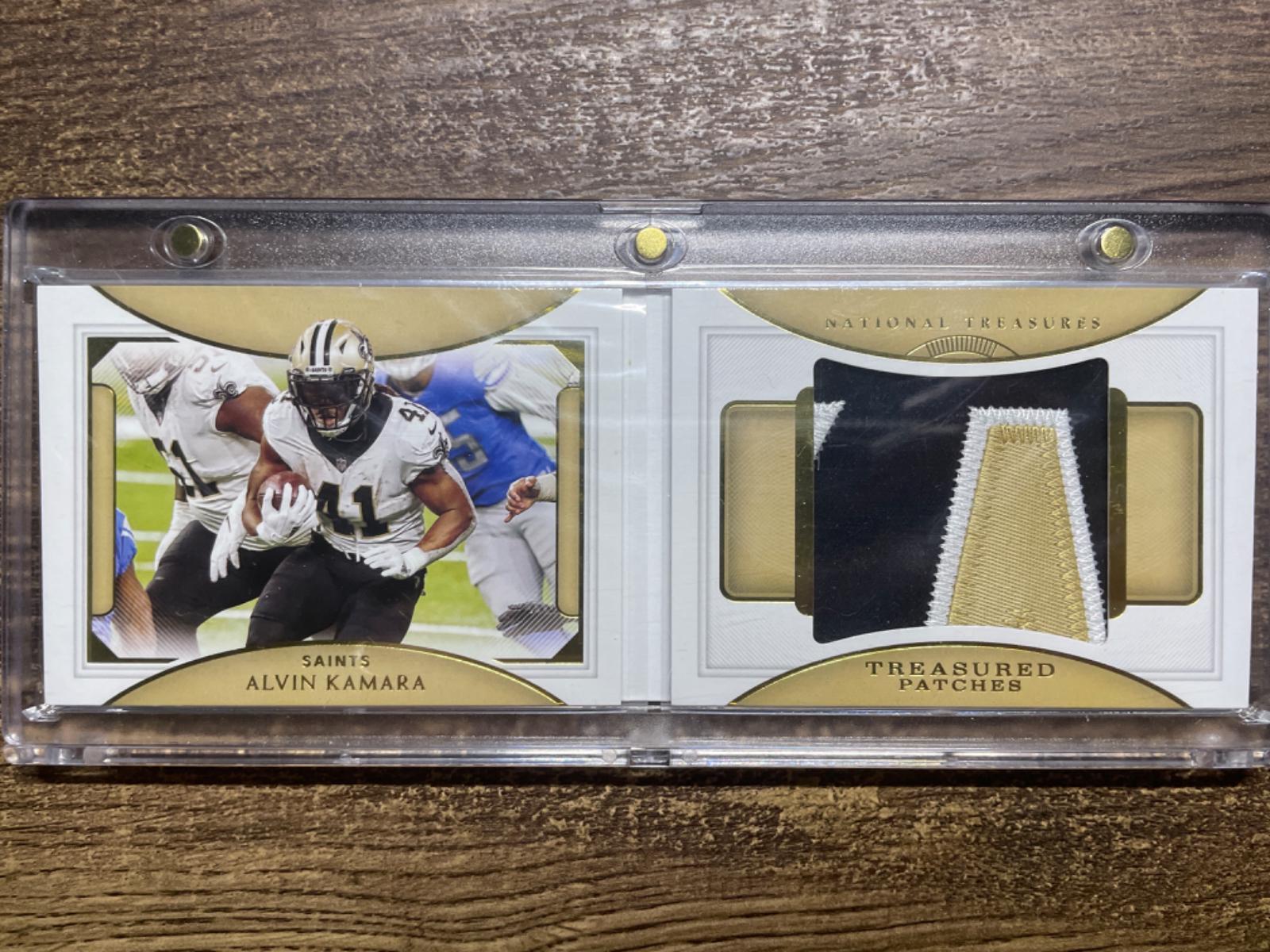 Alvin Kamara #TP-AK Football Cards 2020 Panini National Treasures Treasured Patches Booklet