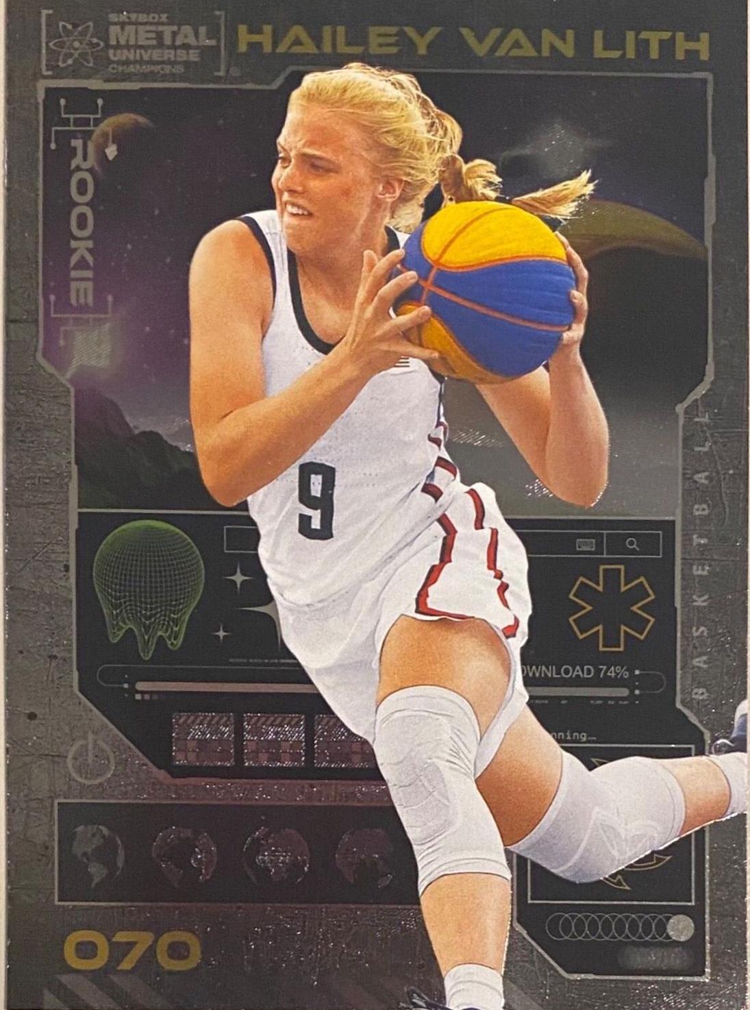 Hailey Van Lith #070 Basketball Cards 2023 SkyBox Metal Universe Champions