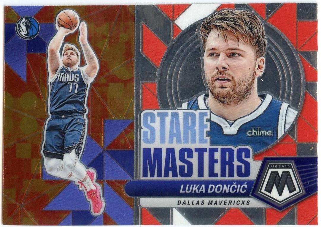 Luka Doncic #1 Basketball Cards 2023 Panini Mosaic Stare Masters