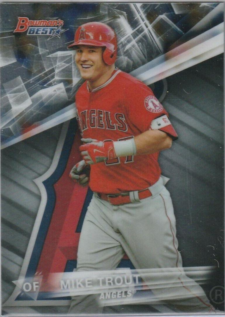 Mike Trout #1 Baseball Cards 2016 Bowman's Best
