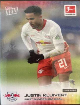 Justin Kluivert #55 Soccer Cards 2020 Topps Now Bundesliga